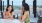 Two women talking out a table outside