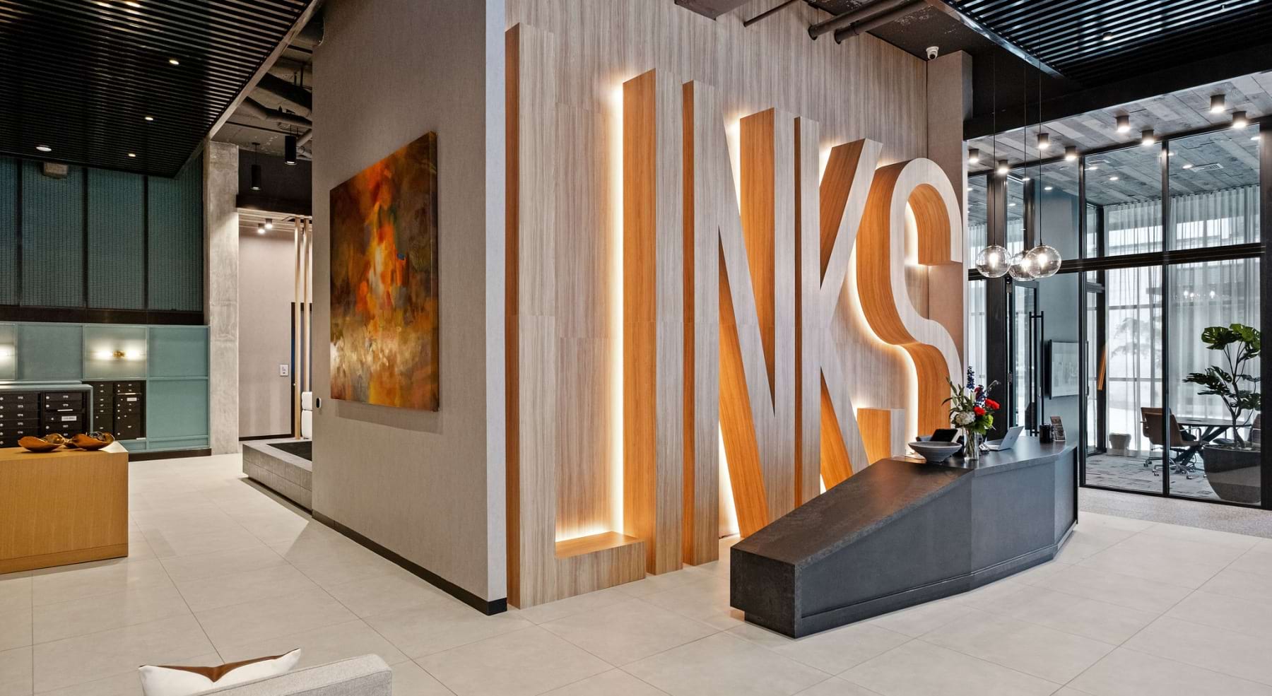 Lobby Entry with Illuminated Links