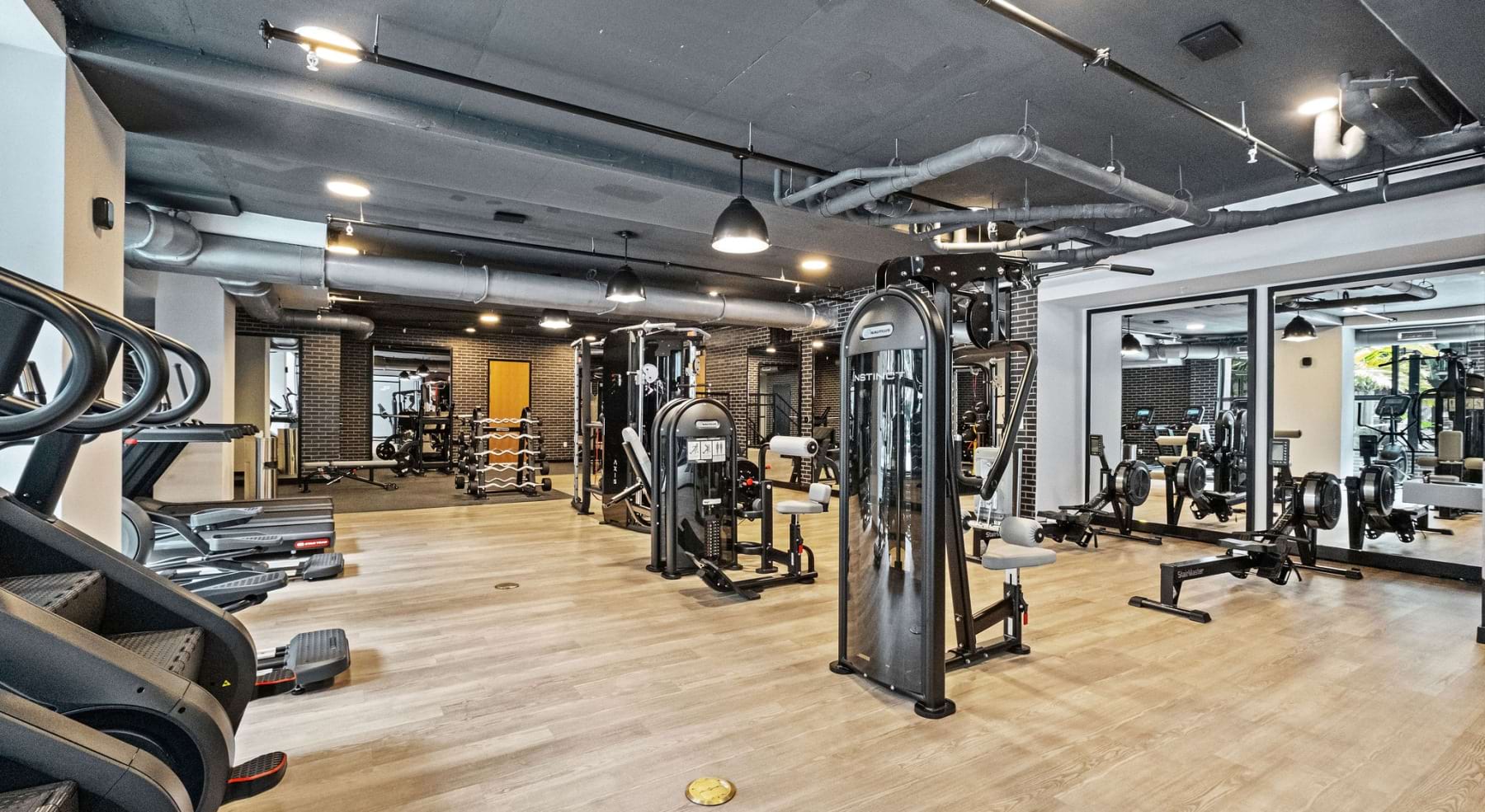Fitness Area with Weight and Cardio Equipment